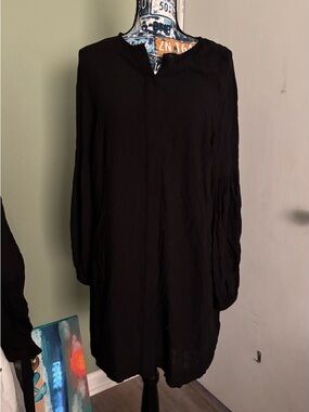 H & M Black Long Sleeve Shift Dress - Classic Women's Dress